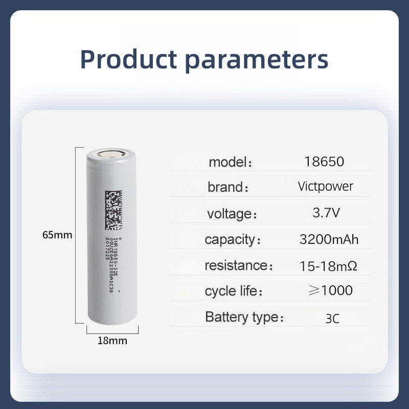 Vape Battery 18650 - Victpower 10 sztuk akumulatorów litowo-jonowych 18650