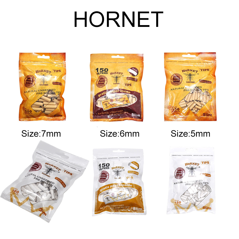 Weed Vaping Accessories - HORNET DANGER Naturalne 5MM/6MM/7MM Cienkie Filtry