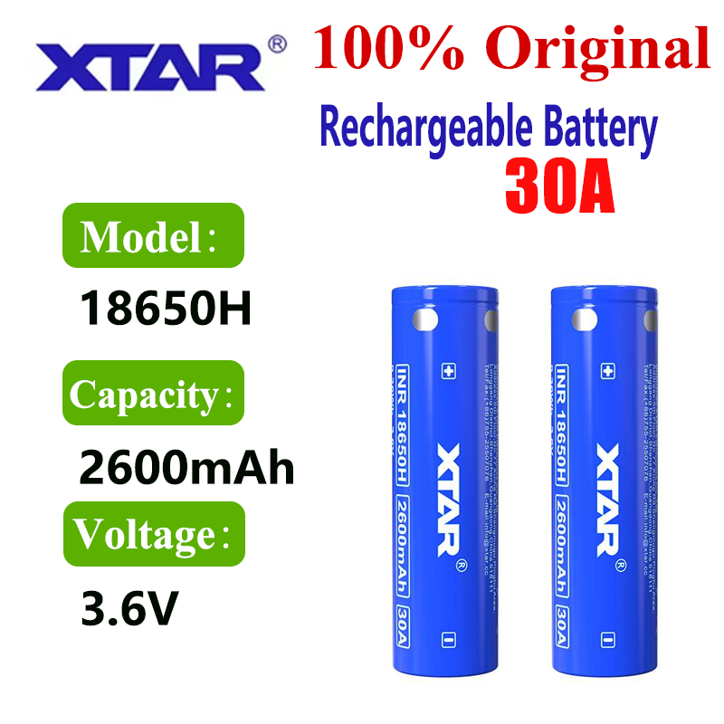 Vape Battery 18650 - Oryginalna bateria XTAR 18650 2600mAh CDR