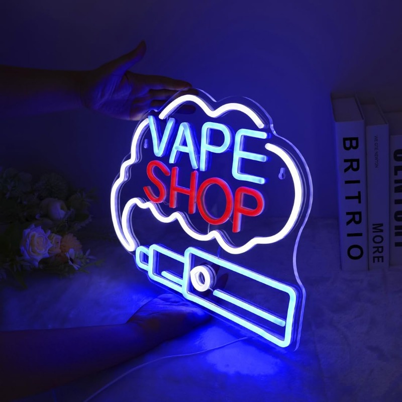 LED VAPE SHOP Smoke Neon Sign  – Vaping Store recenzja i cena