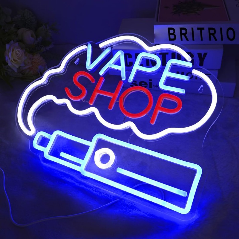 LED VAPE SHOP Smoke Neon Sign  – Vaping Store recenzja i cena