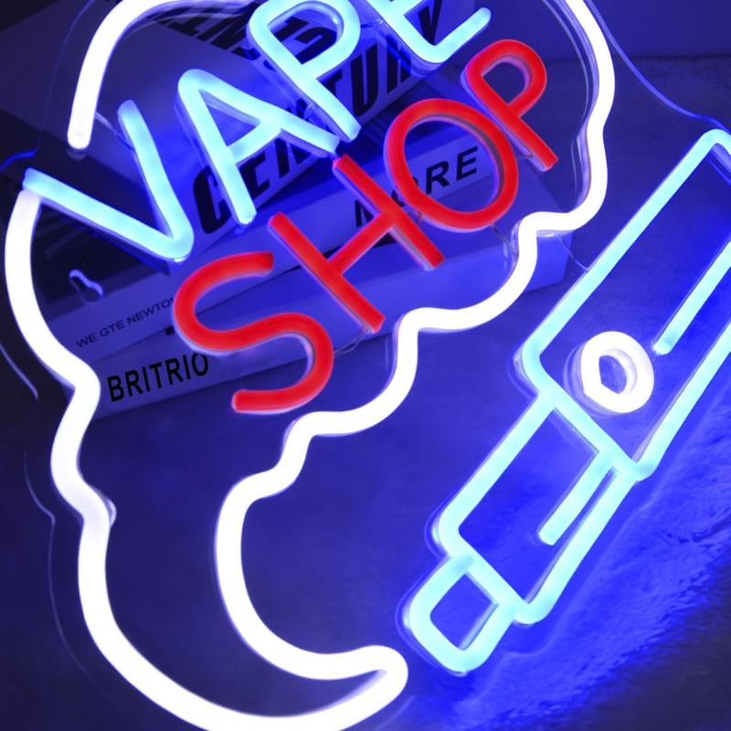 LED VAPE SHOP Smoke Neon Sign  – Vaping Store recenzja i cena