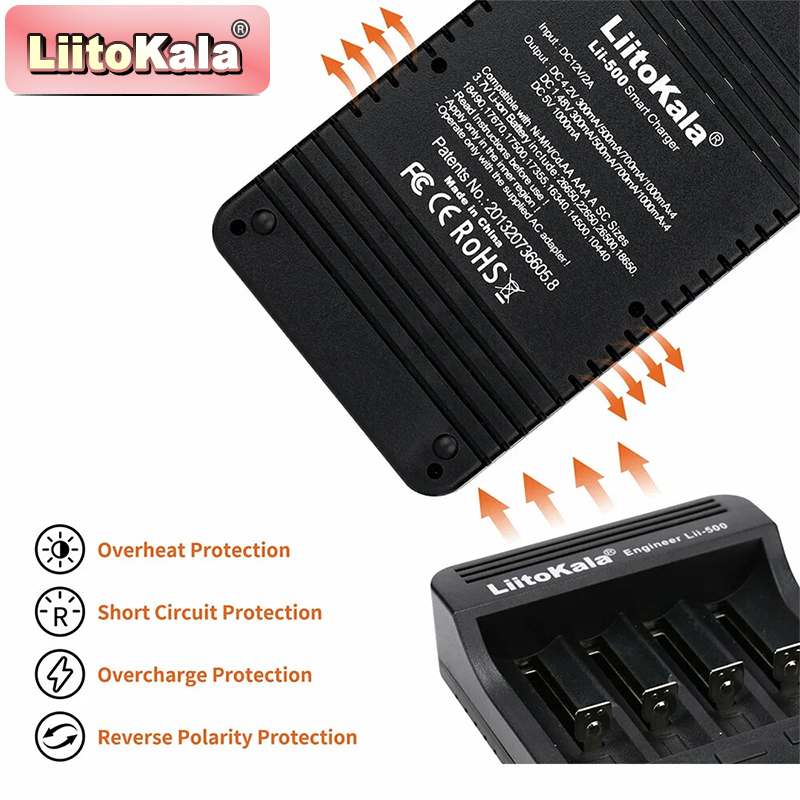 Ładowarka LiitoKala Lii-500 z  – Vape Battery 18650 recenzja i cena
